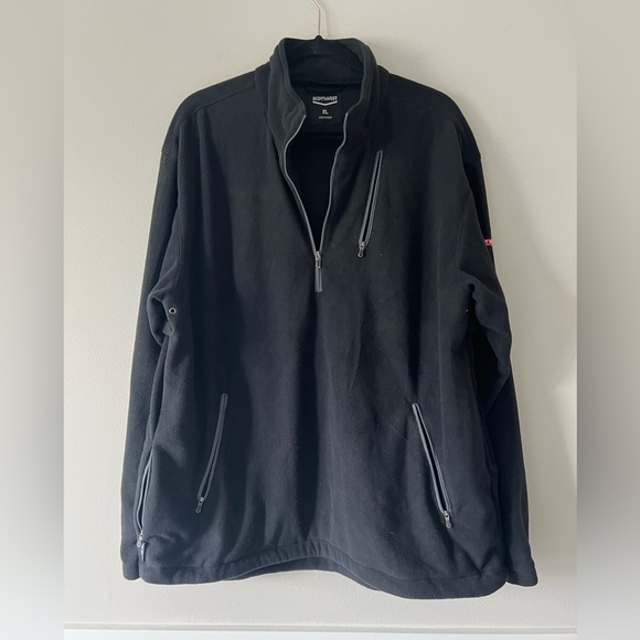 SCOTTeVEST Black Fleece 1/4 Zip Utility Jacket | Hidden TEC Pockets | Size XL - Picture 3 of 7